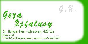 geza ujfalusy business card